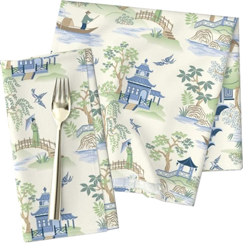 Blue Willow Cloth and Paper Napkins my design42