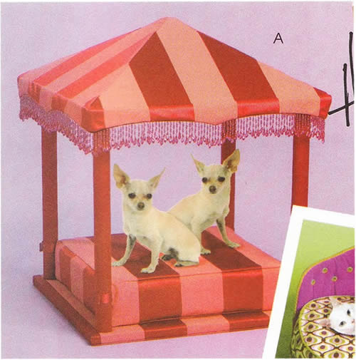 Pet Pagoda made with McCall’s Crafts Pattern M5677 from the Hillary Duff Collection