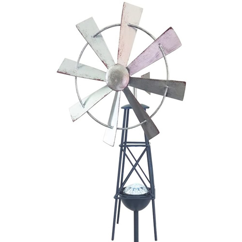 Headwind Consumer Products 830-1532 Metal Windmill Solar Stake Light 