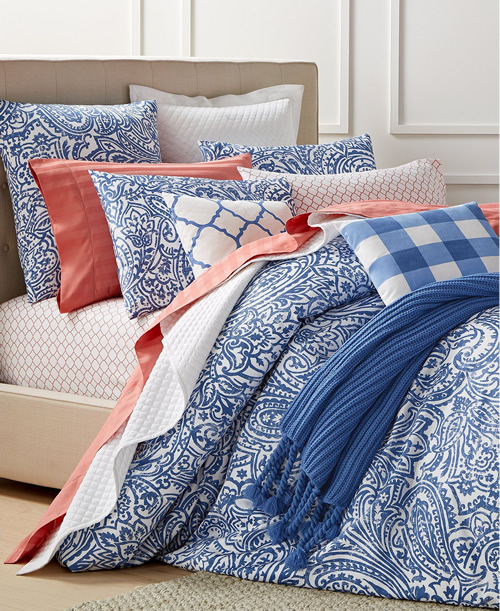 Charter Club Damask Collection has other mix and match colors to go with the classic blue and white