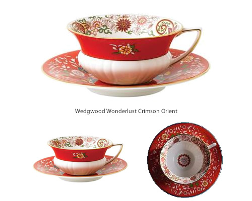 Wedgwood Wonderlust Crimson Orient Tea Cup and Saucer