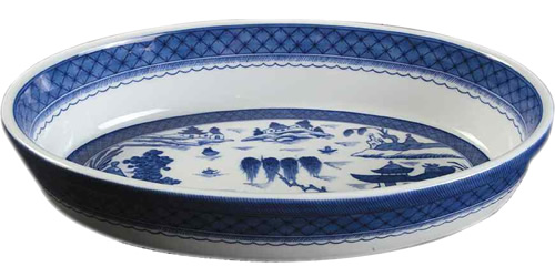 Mottahedeh Blue Canton S204 Oval Casserole