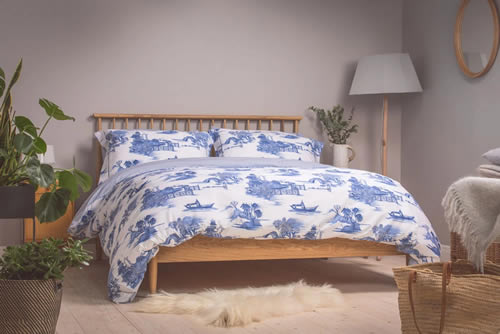 Foxford Woollen Mills Blue Willow Duvet Cover and Pillow Cases