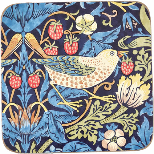 Pimpernel Morris & Co Strawberry Thief Coasters in Blue