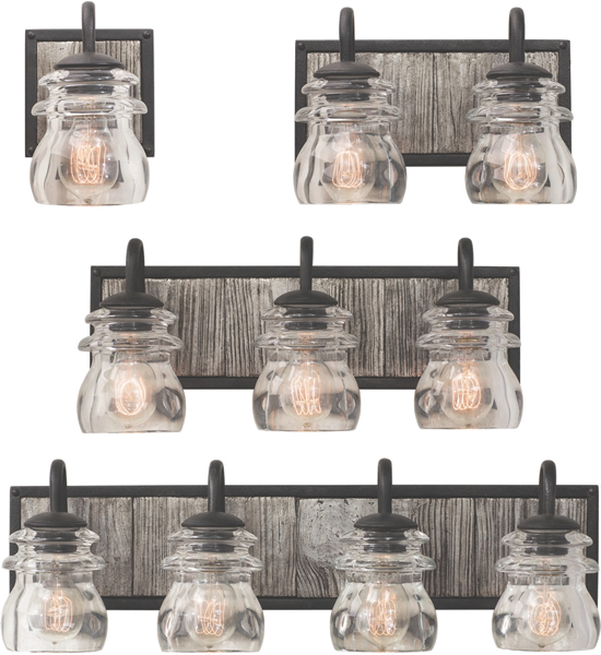 Lighting with Vintage Telegraph and Telephone Glass Insulators