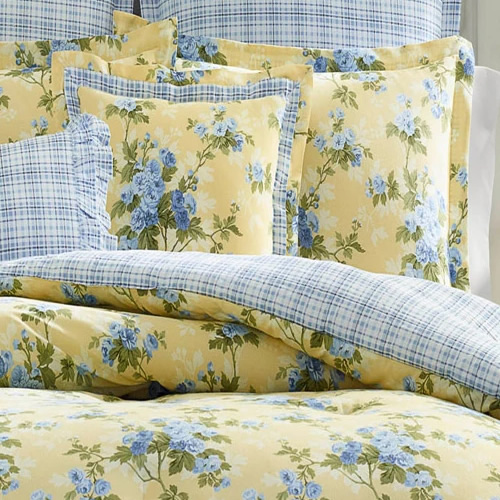 Details about   Laura Ashley Cassidy Comforter Set Yellow Twin 