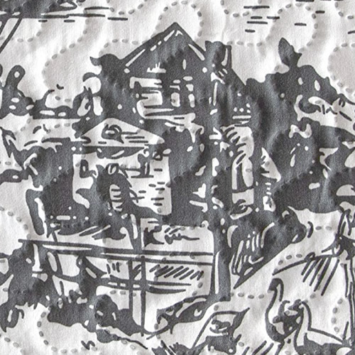 Grey Classic Dutch Landscape Toile Print from Cozy Home