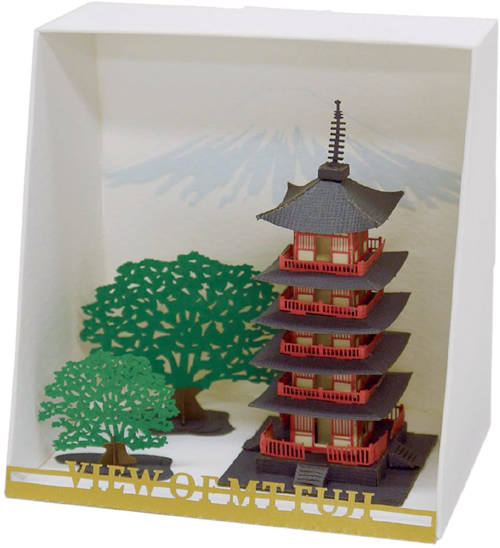 Paper Nano Five Stories Pagoda Building Kit