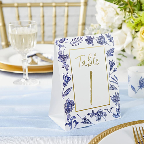 Blue Willow Wedding Table Number