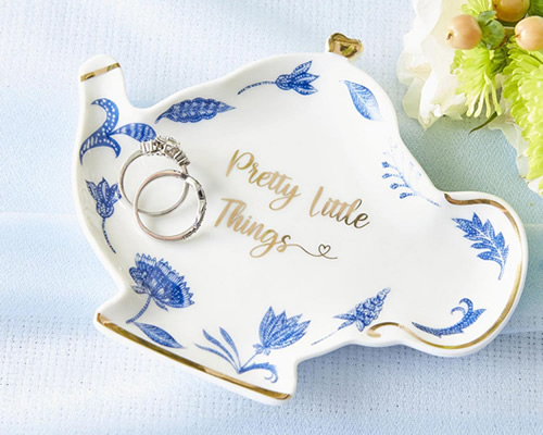 Blue Willow Teapot Pretty Little Things Trinket Dish