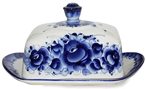 Gzhel Russian Style Blue and White Ceramics