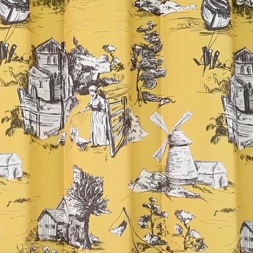 Lush Decor Set Copripiumino King Size French Country Toile – 3 Pezzi (Copripiumino 233x274 Cm + 2 Federe 50x91 Cm) In Cotone, Giallo/Grigio