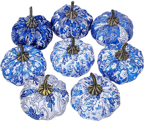 Blue and White Chinoiserie Pumpkins