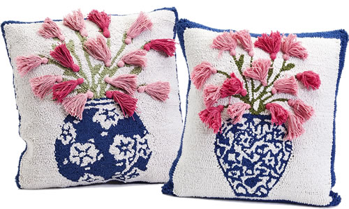 Peking Handicraft Whimsy Celestial Sun Embroidered Pillow main image 1