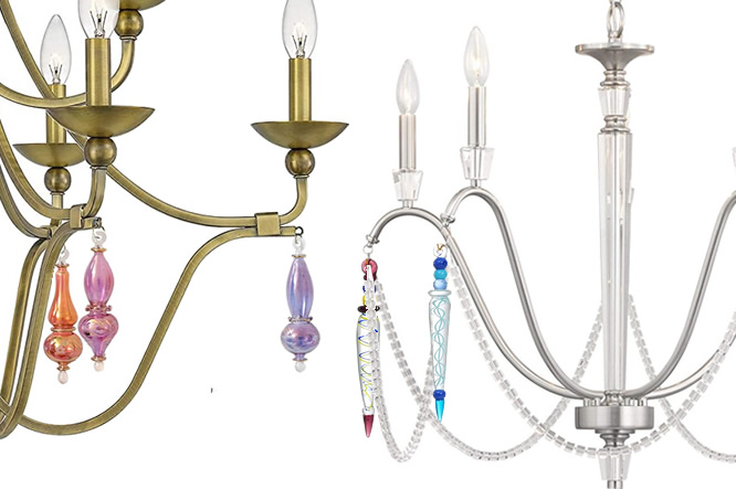 Brighten Your Chandelier with Inexpensive Blown Glass Ornaments