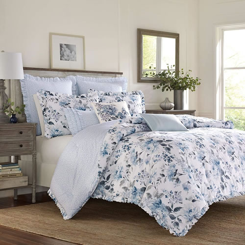 Laura Ashley Chloe Blue and White Bedding and Coordinates – my design42