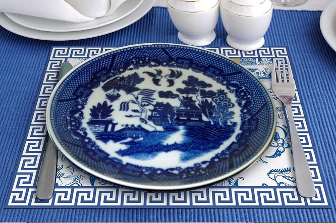 Blue Willow Single Use Paper Placemats