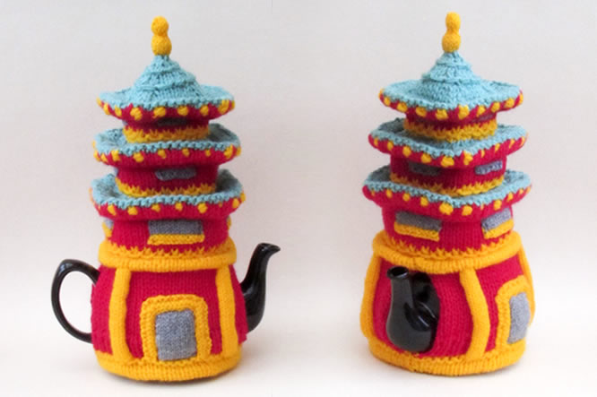 Pagoda Tea Cozy Ready Made or Knitting Pattern