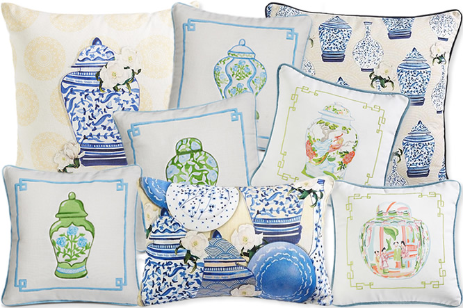 RAZ Imports Chinoiserie Pillows